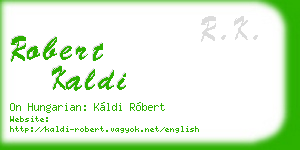robert kaldi business card